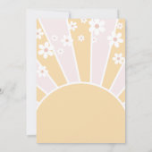 Groovy Eén Pastel Retro Zonneschijn Roze Kaart (Achterkant)