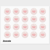 Groovy Eén Retro madeliefje boho bloem eerste verj Ronde Sticker (Vel)
