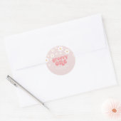 Groovy Eén Retro madeliefje boho bloem eerste verj Ronde Sticker (Envelop)