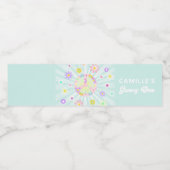 Groovy Eén Verjaardag Meisje Waterfles Etiket (Enkel label)