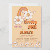 Groovy eentje Retro 70ies  boho madelief verjaarda Kaart (Voorkant)