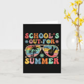 Groovy eerste schooldag School's Out For Summer Te Kaart (Gele Bloem)