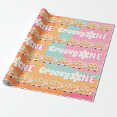 Groovy Eerste Verjaardag Cadeaupapier (Uitgerold)