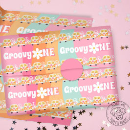 Groovy Eerste Verjaardag Cadeaupapier