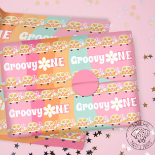 Groovy Eerste Verjaardag Cadeaupapier