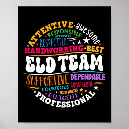 Groovy Eld Team Crew Engels Taal Ontwikkeling Poster (Voorkant)