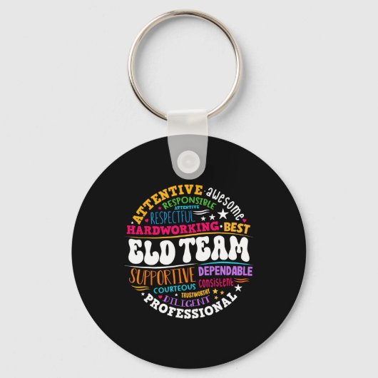Groovy Eld Team Crew Engels Taal Ontwikkeling Sleutelhanger (Voorkant)