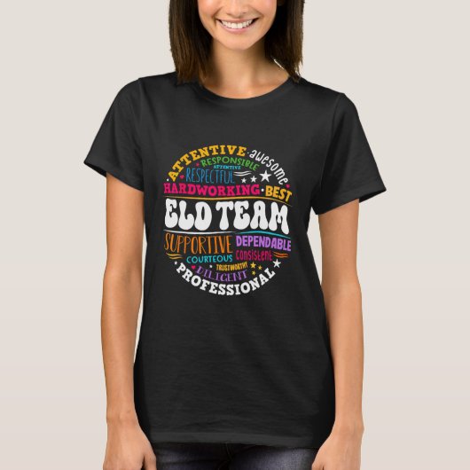 Groovy Eld Team Crew English Language Development  T-shirt (Voorkant)