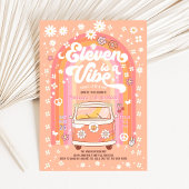 Groovy Eleven is een Vibe Van Bus 11e verjaardag Kaart