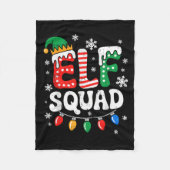 Groovy Elf Squad Elf Familie Kerst Matching Paj Fleece Deken (Voorkant)