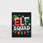Groovy Elf Squad Elf Familie Kerst Matching Paj Kaart (Voorkant)