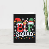 Groovy Elf Squad Elf Familie Kerst Matching Paj Kaart (Voorkant)