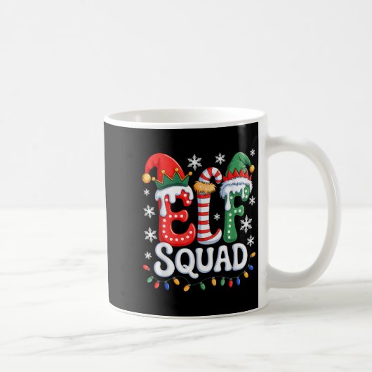 Groovy Elf Squad Elf Familie Kerst Matching Paj Koffiemok (Rechts)