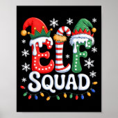 Groovy Elf Squad Elf Familie Kerst Matching Paj Poster (Voorkant)