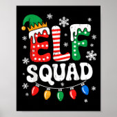 Groovy Elf Squad Elf Familie Kerst Matching Paj Poster (Voorkant)
