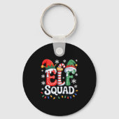 Groovy Elf Squad Elf Familie Kerst Matching Paj Sleutelhanger (Voorkant)