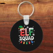 Groovy Elf Squad Elf Familie Kerst Matching Paj Sleutelhanger (Voorkant)