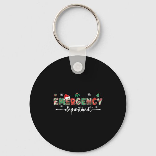 Groovy Emergency Department Christmas Santa Er Cre Sleutelhanger (Voorkant)