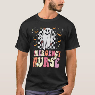 Groovy Emergency Room Nurse Ghost Retro ER Future T-shirt