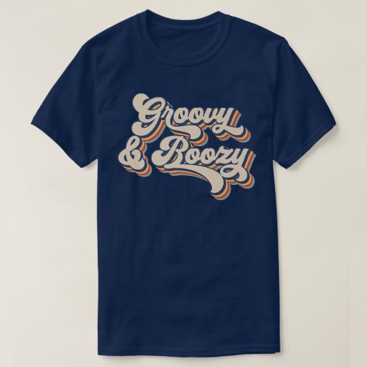 Groovy en bezopen retro bruiloft bruid vrijgezelle t-shirt (Design voorkant)
