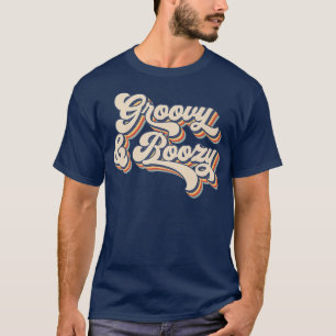 Groovy en bezopen retro bruiloft bruid vrijgezelle t-shirt