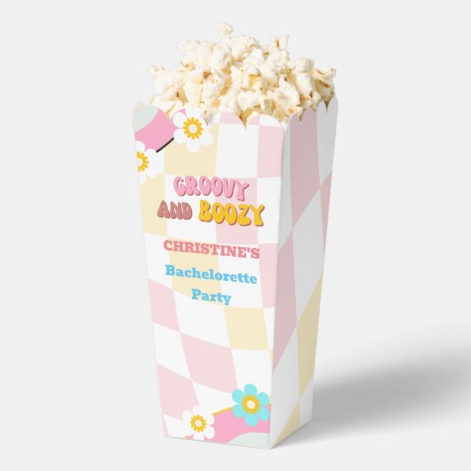 Groovy en Boozy Bachelorette Party Decor 70's Bedankdoosjes (Popped)