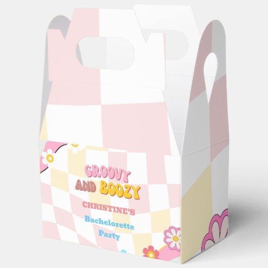 Groovy en Boozy Bachelorette Party Decor 70's Bedankdoosjes (Open)