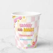 Groovy en Boozy Bachelorette Party Decor 70'S Papieren Bekers (Voorkant)