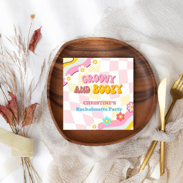 Groovy en Boozy Bachelorette Party Decor 70's Servet