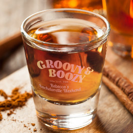 Groovy en Boozy Bachelorette Party Shot Glass Glas