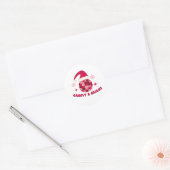 Groovy en Bright Disco Kerstmis Ronde Sticker (Envelop)