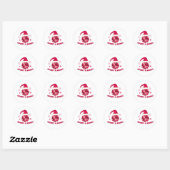 Groovy en helder Disco Kerst Ronde Sticker (Vel)