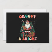 Groovy en heldere Kerstmis Kerstman vakantie retro Kaart (Voorkant)