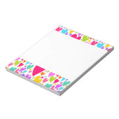 Groovy en Romantisch Kleurrijke Harten Valentijn Notitieblok (Linkerzijde)