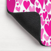 Groovy en Romantisch Roze Harten Valentijnsdag Muismat (Hoek)