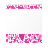 Groovy en Romantisch Roze Harten Valentijnsdag Notitieblok (Voorkant)