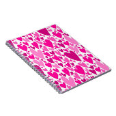 Groovy en Romantisch Roze Harten Valentijnsdag Notitieboek (Rechterzijde)