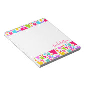 Groovy en Romantische Kleurrijke Harten Valentijn Notitieblok (Schuin)