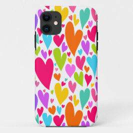 Groovy en Romantische Kleurrijke Harten Valentijns Case-Mate iPhone Case