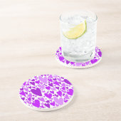 Groovy en romantische Paarse harten Valentijnsdag Zandsteen Onderzetter (Zijkant)