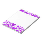 Groovy en Romantische Paarse Hartjes Valentijnsdag Notitieblok (Linkerzijde)