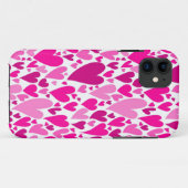Groovy en romantische Pink Hearts Valentijnsdag Case-Mate iPhone Case (Achterkant (horizontaal))