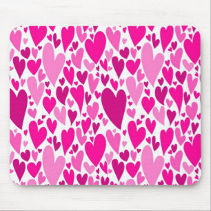 Groovy en romantische Pink Hearts Valentijnsdag Muismat