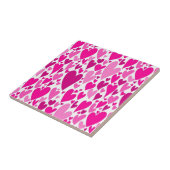 Groovy en romantische Pink Hearts Valentijnsdag Tegeltje (Zijkant)