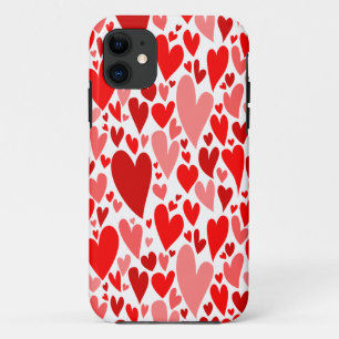 Groovy en romantische Red Hearts Valentijnsdag iPhone 11 Hoesje