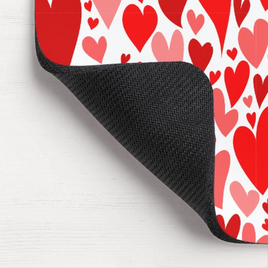 Groovy en romantische Red Hearts Valentijnsdag Muismat (Hoek)