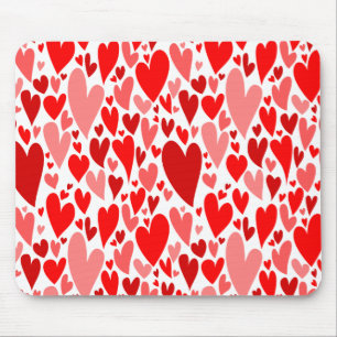 Groovy en romantische Red Hearts Valentijnsdag Muismat