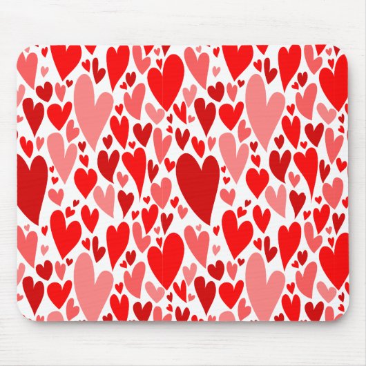 Groovy en romantische Red Hearts Valentijnsdag Muismat