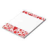 Groovy en romantische Red Hearts Valentijnsdag Notitieblok (Linkerzijde)