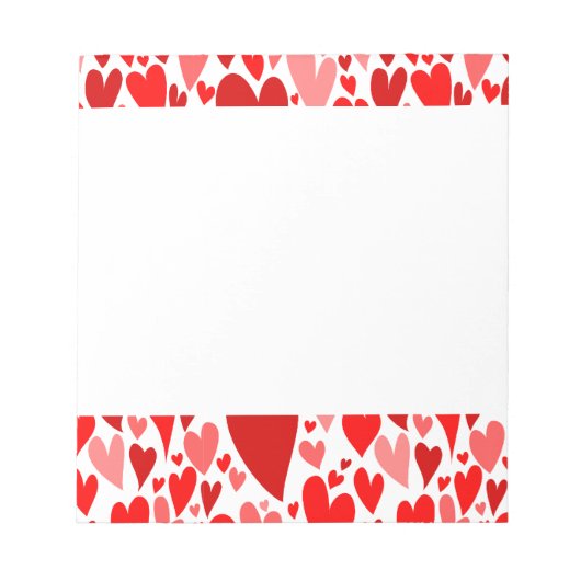 Groovy en romantische Red Hearts Valentijnsdag Notitieblok (Voorkant)